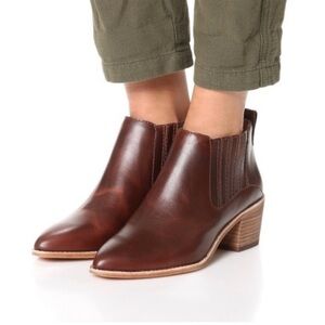 Madewell Bonham Boot 6.5 in Cherry Wood Brown Bootie Western Leather Festival
